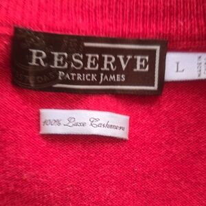 Reserve Patrick James V-Neck Cashmere Sweater - Vibrant Red